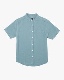 RVCA Mens PTC Woven Short Sleeve Button Up