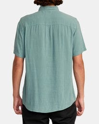 RVCA Mens PTC Woven Short Sleeve Button Up