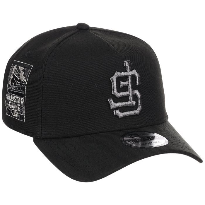 San Francisco Giants MLB Flipmode 2.0 Liquid Titanium New Era 9FORTY A-Frame (Black/Black/Gray)