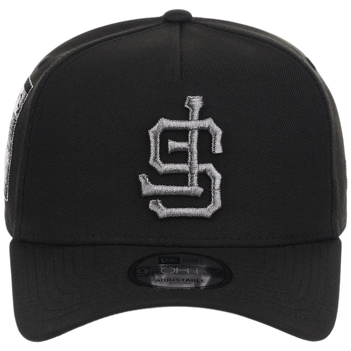 San Francisco Giants MLB Flipmode 2.0 Liquid Titanium New Era 9FORTY A-Frame (Black/Black/Gray)