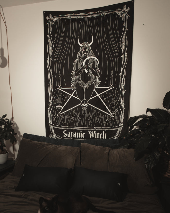 Satanic Witch Wall Tapestry