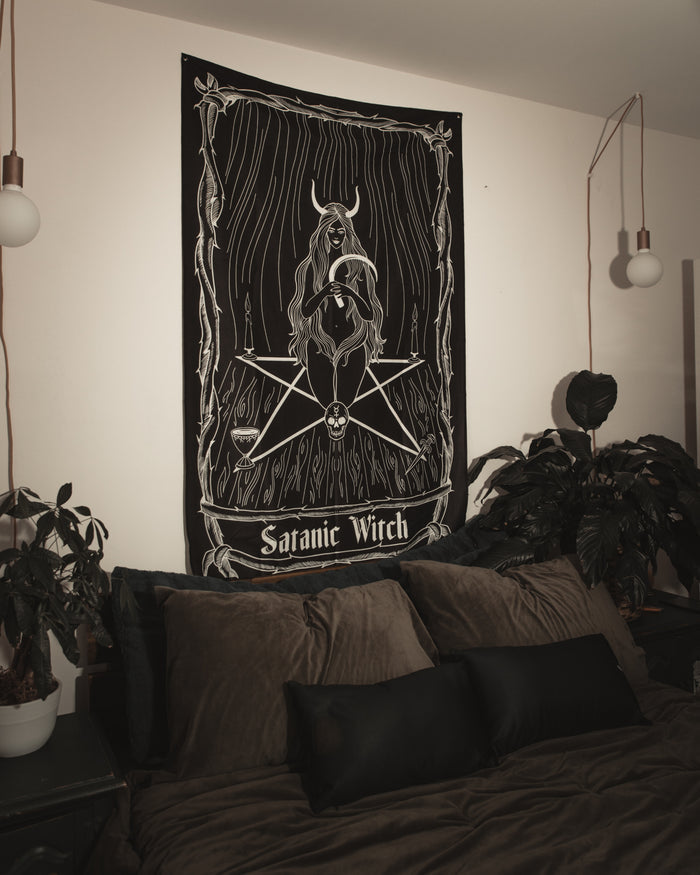 Satanic Witch Wall Tapestry