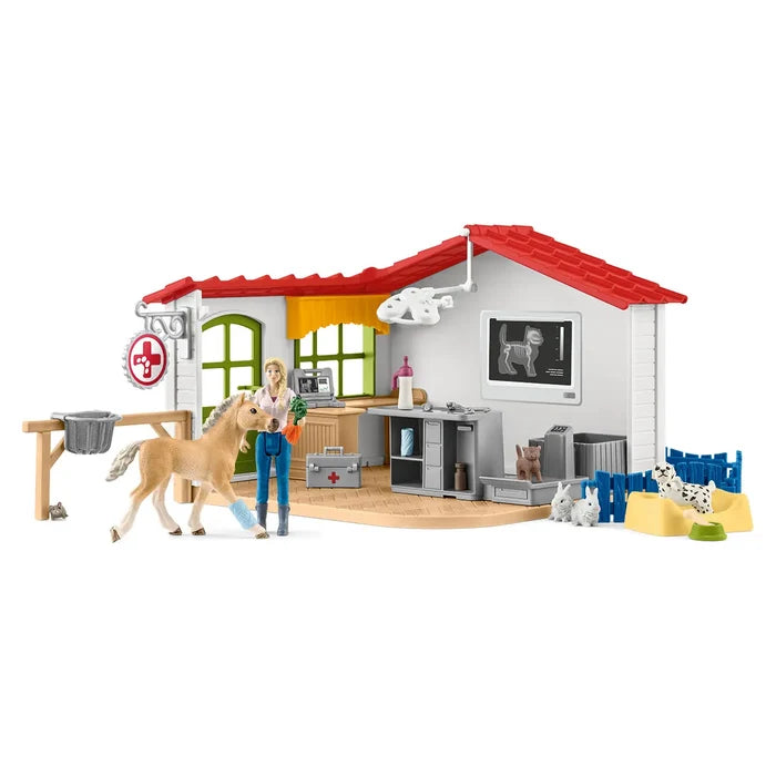 Schleich Farm World Veterinarian Practice w/ Pets 43 Pce