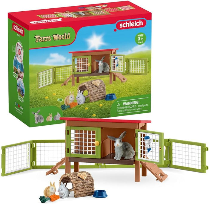 Schleich Rabbit Hutch Adventure 16 Pce