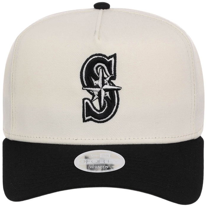 Seattle Mariners Women's New Era 9FORTY Chrome x Black A-Frame
