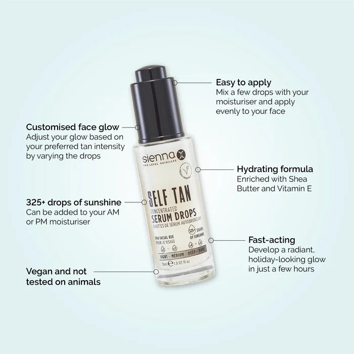 Sienna X Self Tan Concentrated Serum Drops USPs
