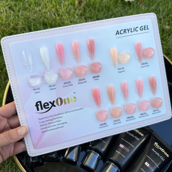 Set 12 Colors FlexOne Poly Gel/ Acrylic gel+ Free Gift