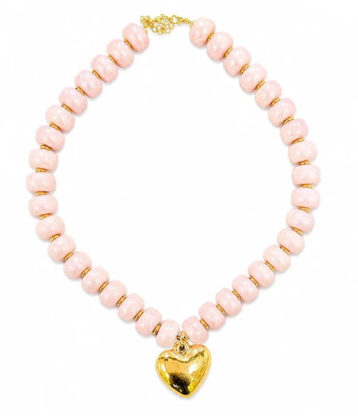 Light Pink with Gold Heart