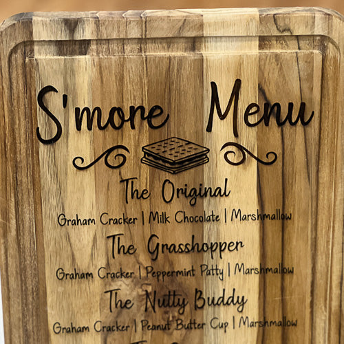 S'more Menu Cutting Board