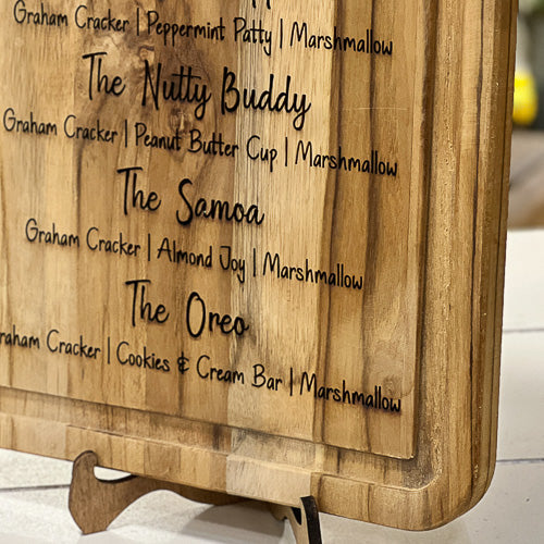 S'more Menu Cutting Board