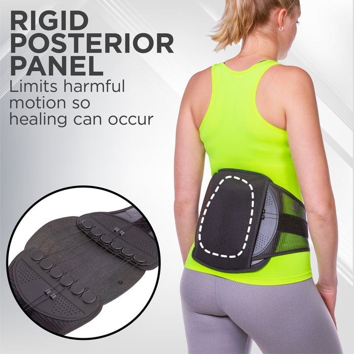 Rigid posterior panel limits harmful motion so healing can occur with pars defect