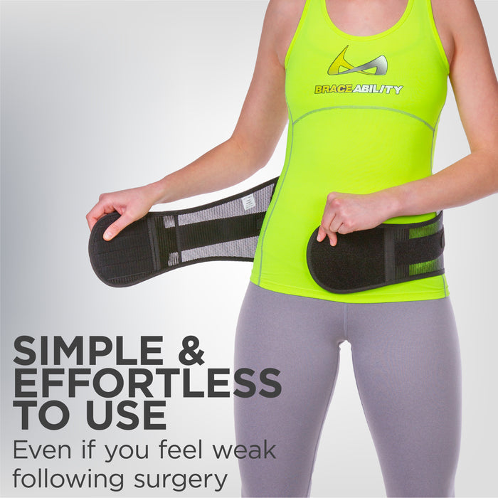 the wrap around spondylolisthesis is easy to apply even if you feel weak following surgery