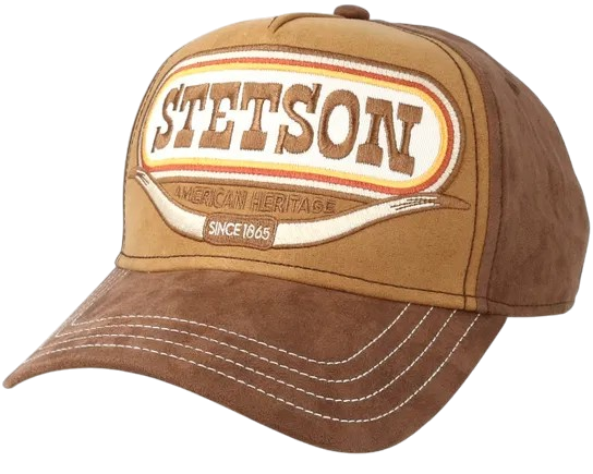 STETSON TRUCKERCAP BUFFALO HORN, BROWN