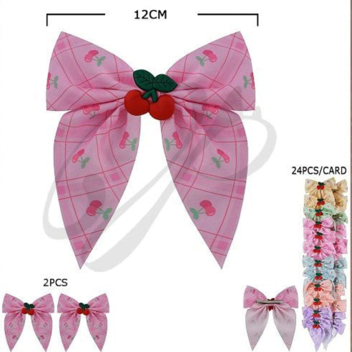 Sweet Cherry Plaid 12cm Statement Bow