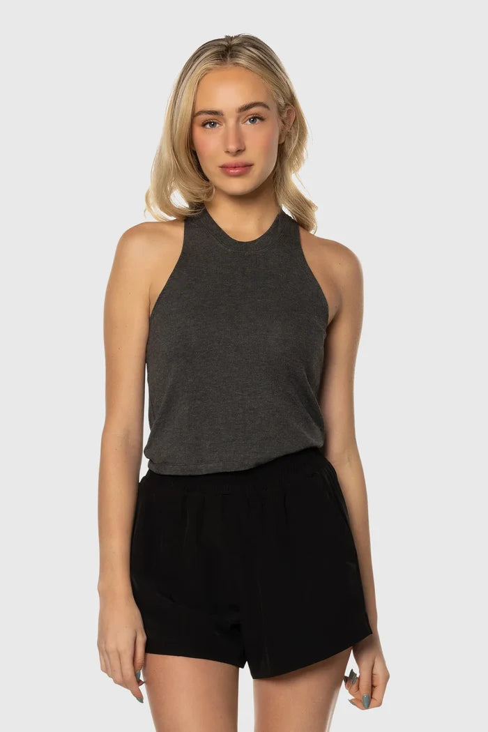 TEAMLTD Ladies Ribbed Crop Tank