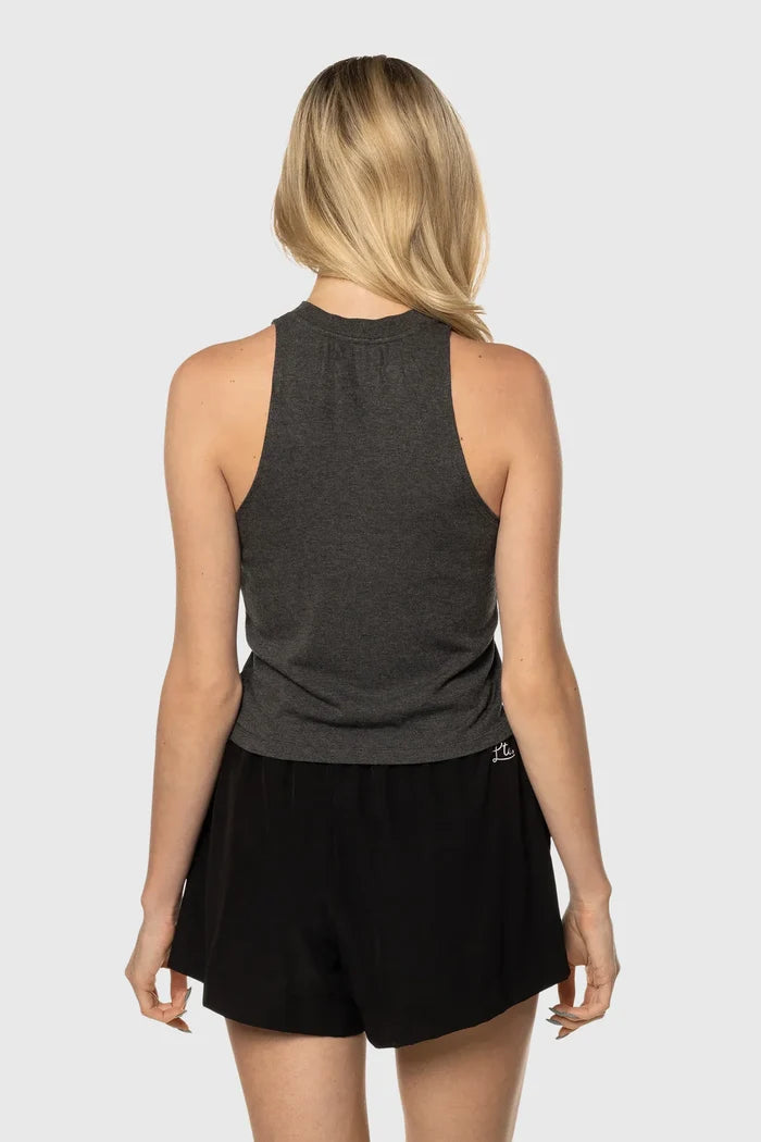 TEAMLTD Ladies Ribbed Crop Tank