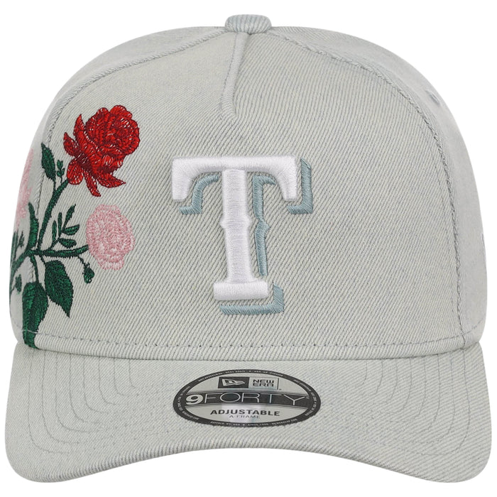 Texas Rangers MLB Denim Flower New Era 9FORTY