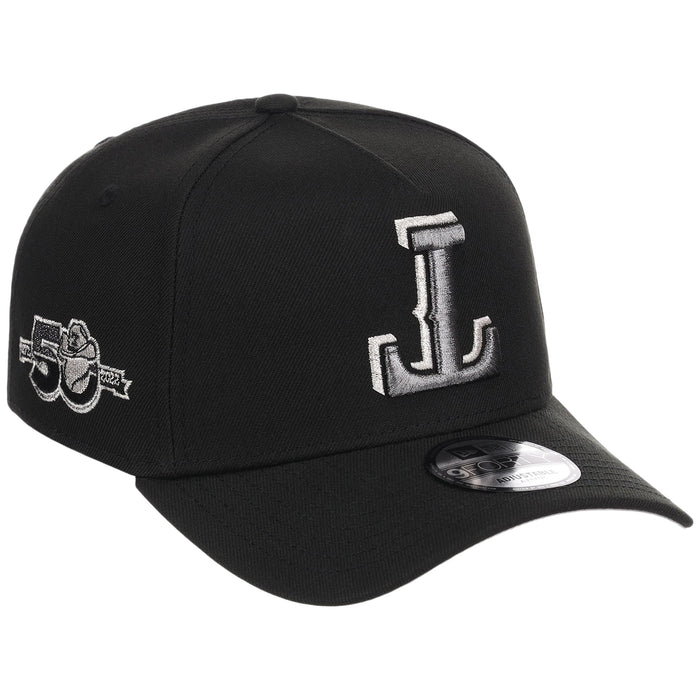 Texas Rangers MLB Flipmode 2.0 Liquid Titanium New Era 9FORTY A-Frame (Black/Black/Gray)