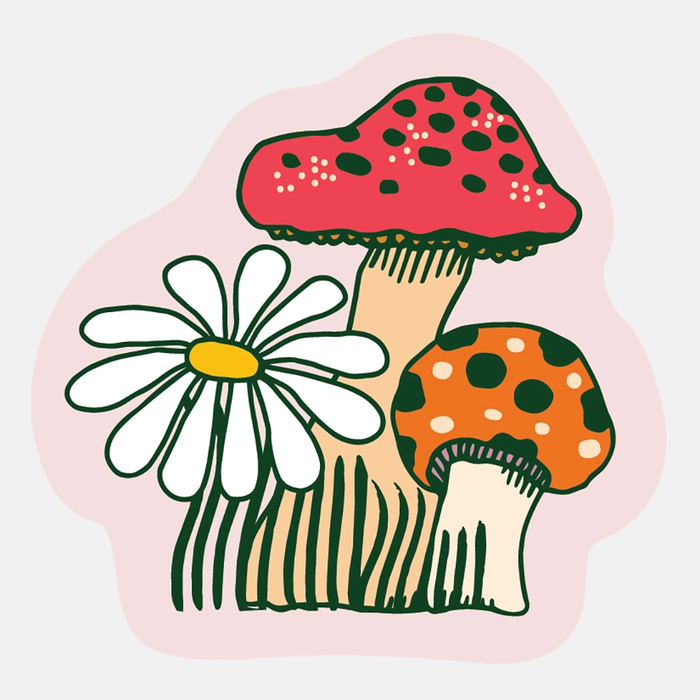 The Good Twin 'Mushrooms' Vinyl Sticker
