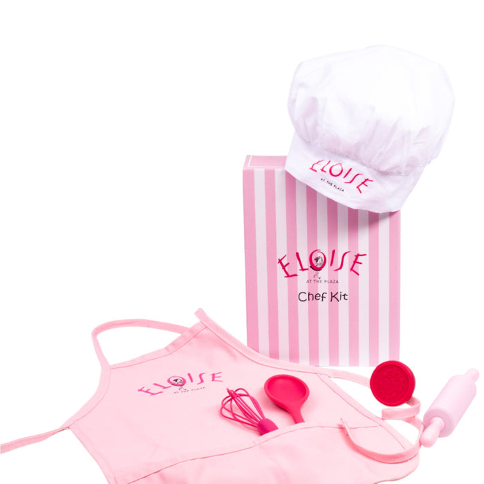 Eloise chef kit with apron and accessories on white background