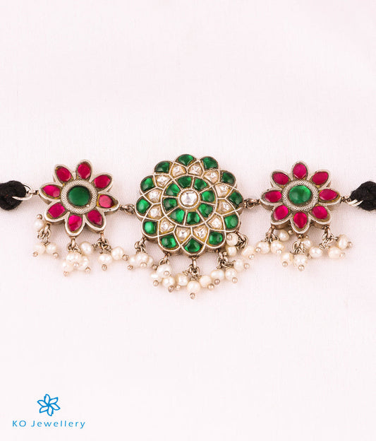 The Shyna Silver Polki Choker Necklace