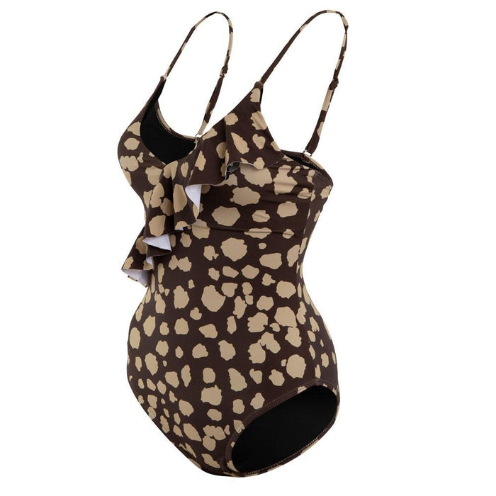 Traje de Baño Strap Ajustable Brown print