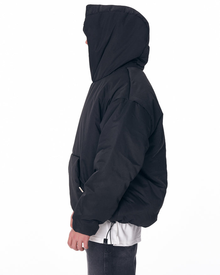 Versfallen Black Puffy Hoodie For Men (3)