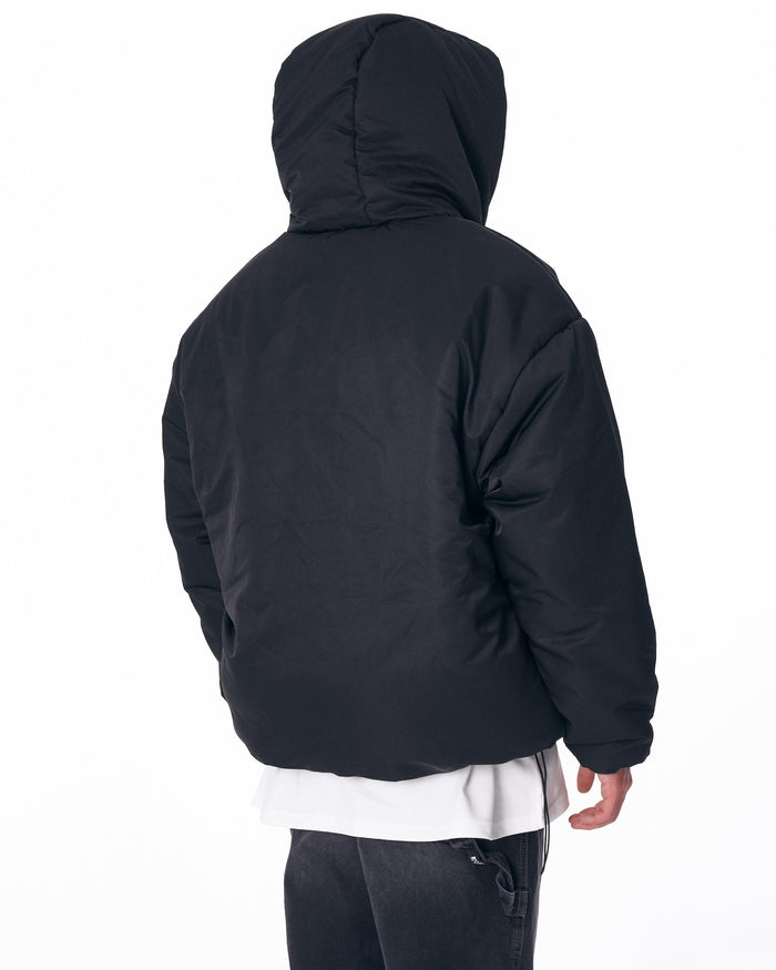 Versfallen Black Puffy Hoodie For Men (4)