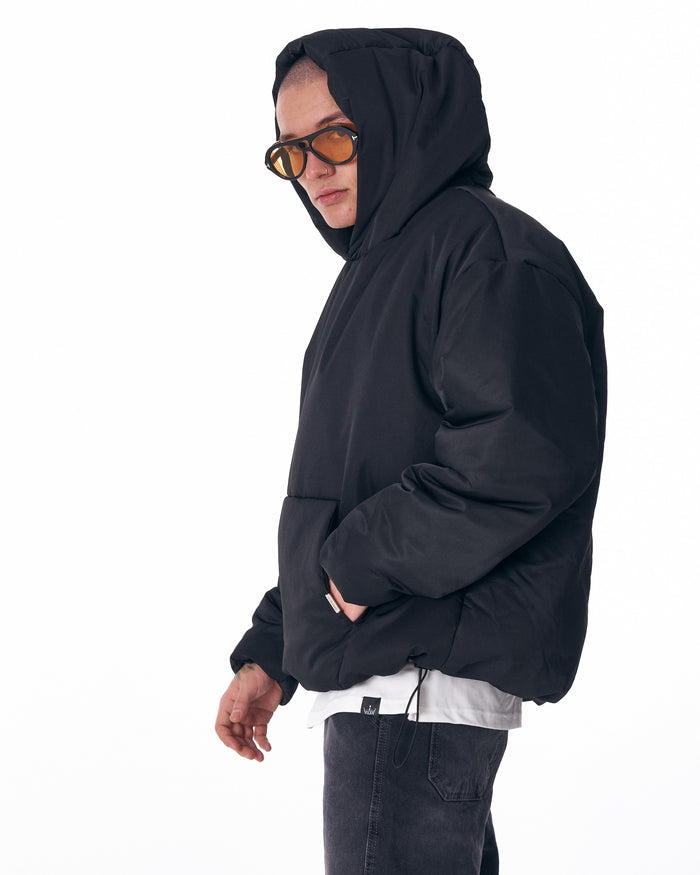 Versfallen Black Puffy Hoodie For Men (6)