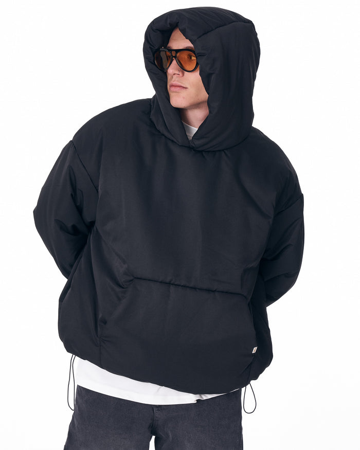Versfallen Black Puffy Hoodie For Men (7)