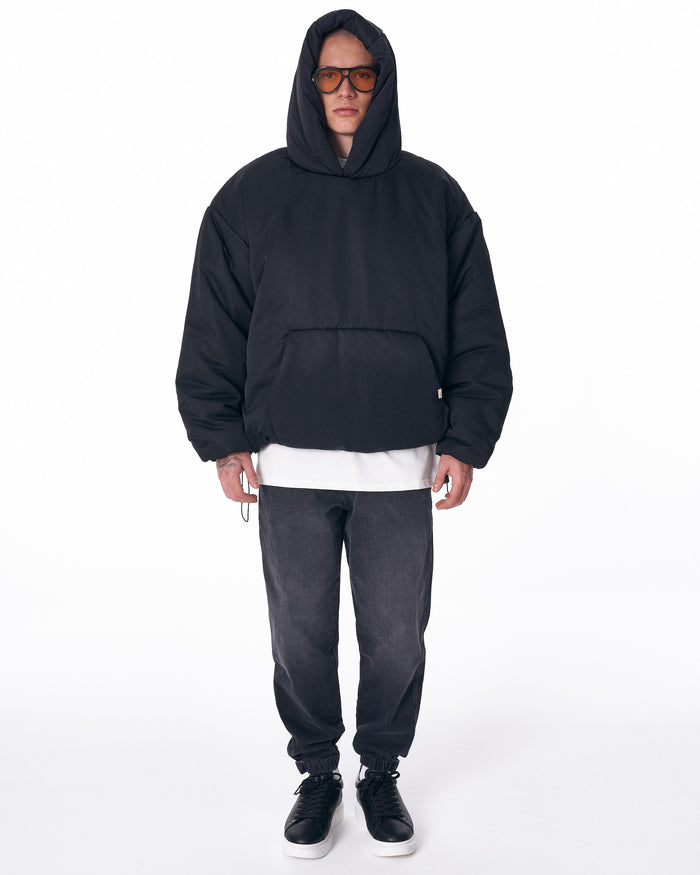 Versfallen Black Puffy Hoodie For Men (8)