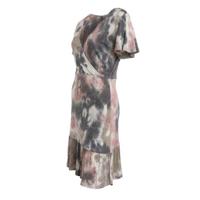 Vestido En V tie dye Grey Rose