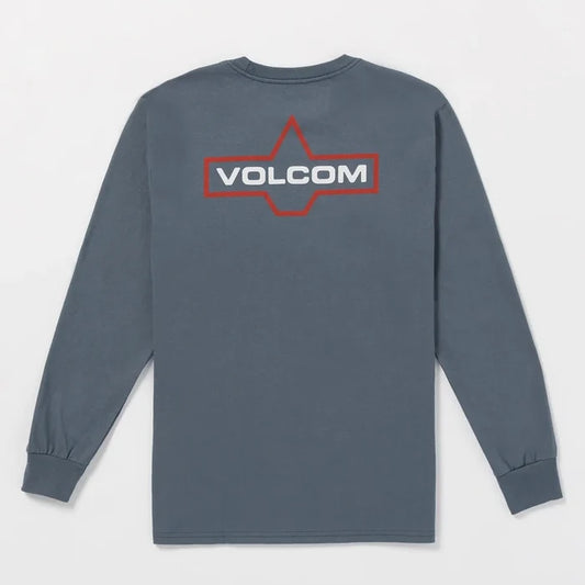 Volcom Branding Iron LS Mens T Shirt - Dark Slate Mens Longsleeve Tee