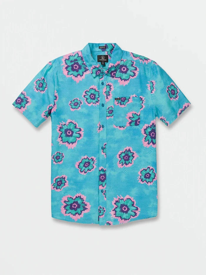 Volcom Mens Medal Petal Short Sleeve Button Up