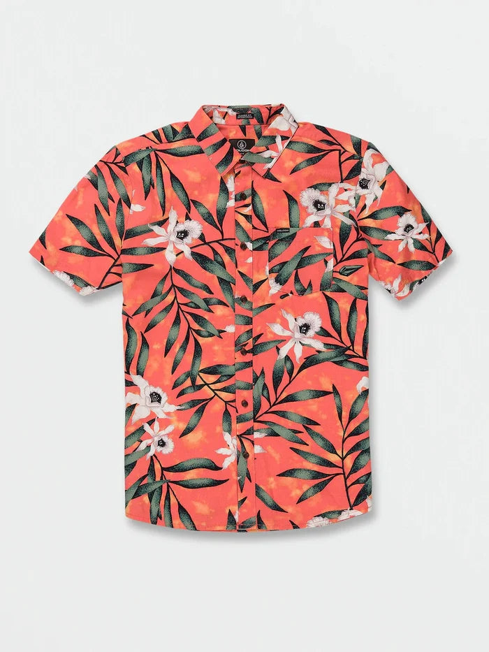 Volcom Mens Tropical Hideout Short Sleeve Button up