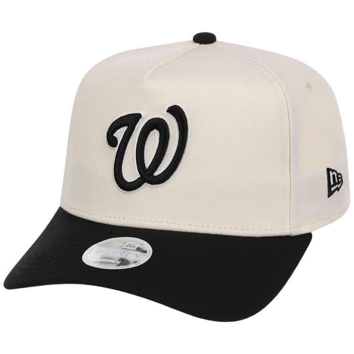 Washington Nationals Women's New Era 9FORTY Chrome x Black A-Frame