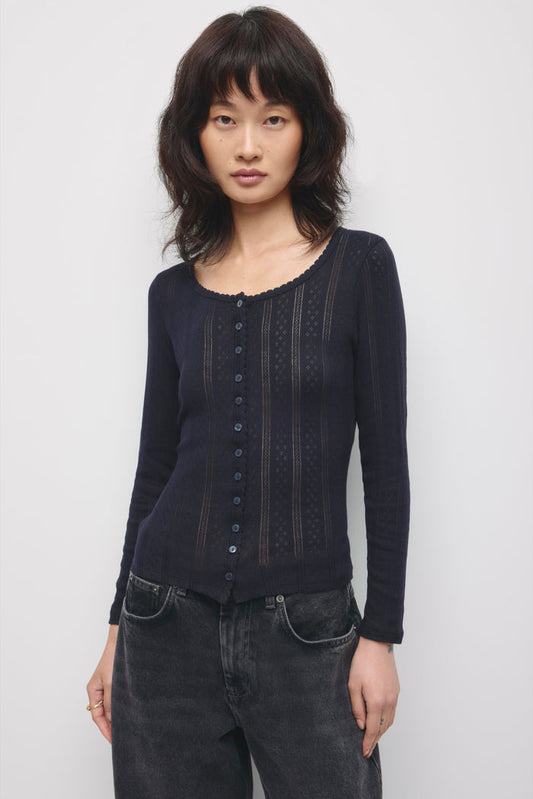 Model is 5’9” and is wearing a size XS.