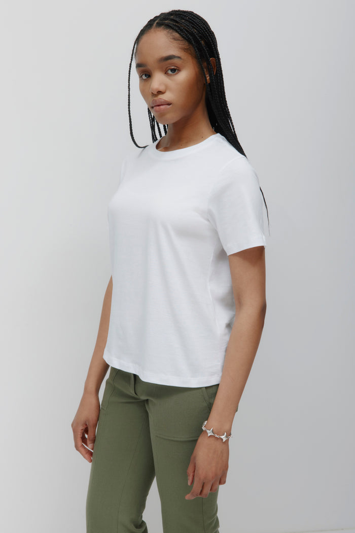 Women's Essential Crew in White
