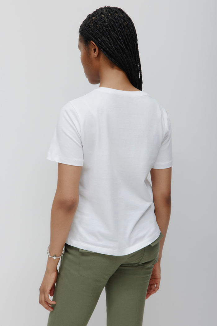 Women's Essential Crew in White