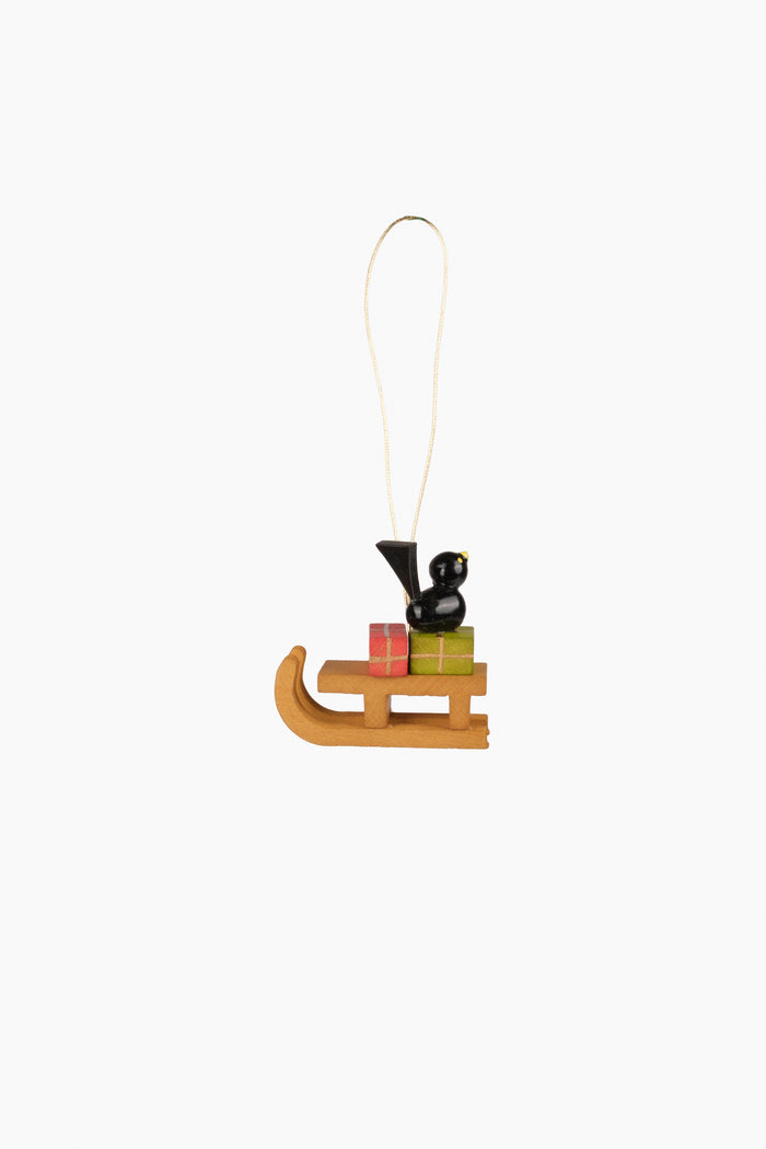 Wooden Sled Ornaments