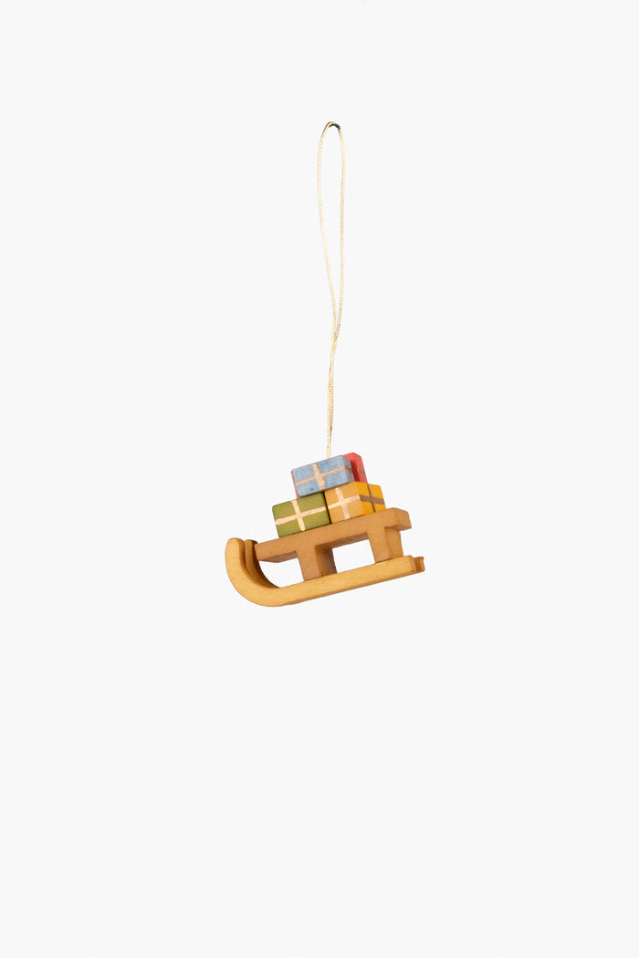 Wooden Sled Ornaments
