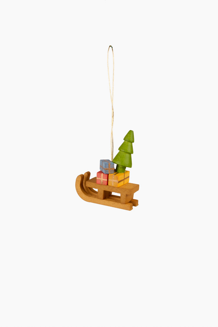 Wooden Sled Ornaments