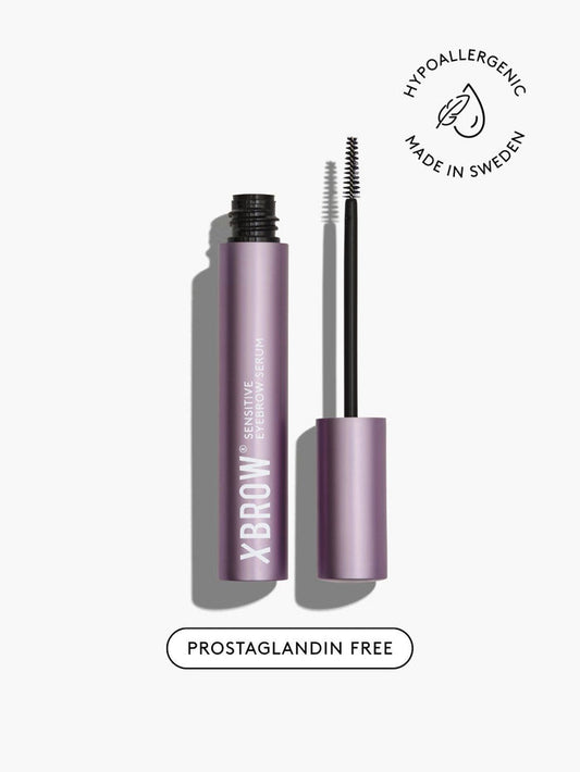 Xlash Sensitive Eyebrow Serum 3 ml for thicker, healthier brows, suitable for sensitive skin, shown in the image.