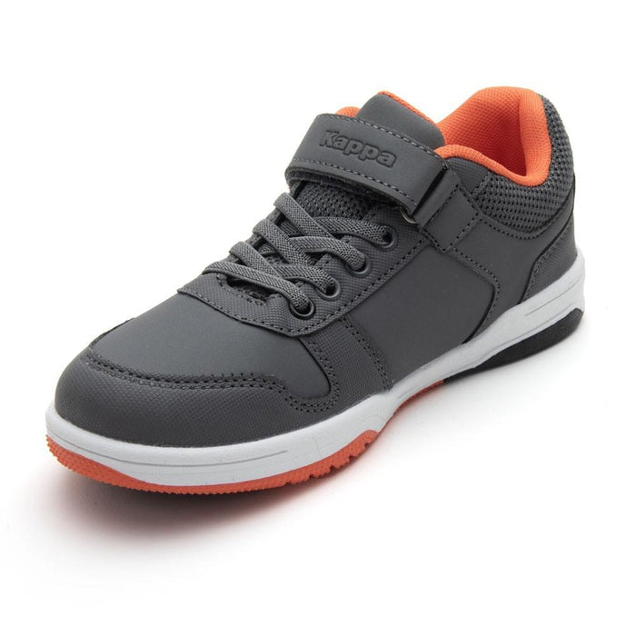 Zapatilla Teens Logo Kary Ev Grey Orange Dark Black