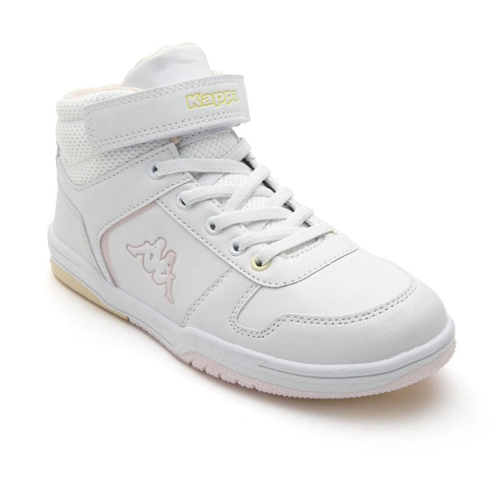 Zapatilla Teens Logo Kary Mid Ev White Pink Yellow