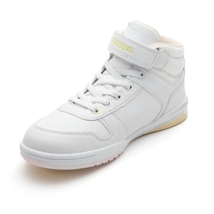 Zapatilla Teens Logo Kary Mid Ev White Pink Yellow