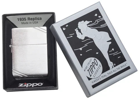 Zippo 1935 Replica With Slashes - 1935