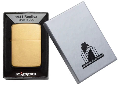 Zippo 1941 Brushed Brass Replica - 1941B
